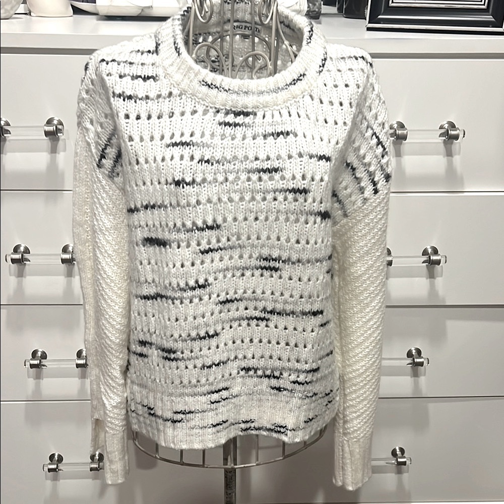 Rag Poets Knit  Long Sleeve Round Neck Sweater, size S